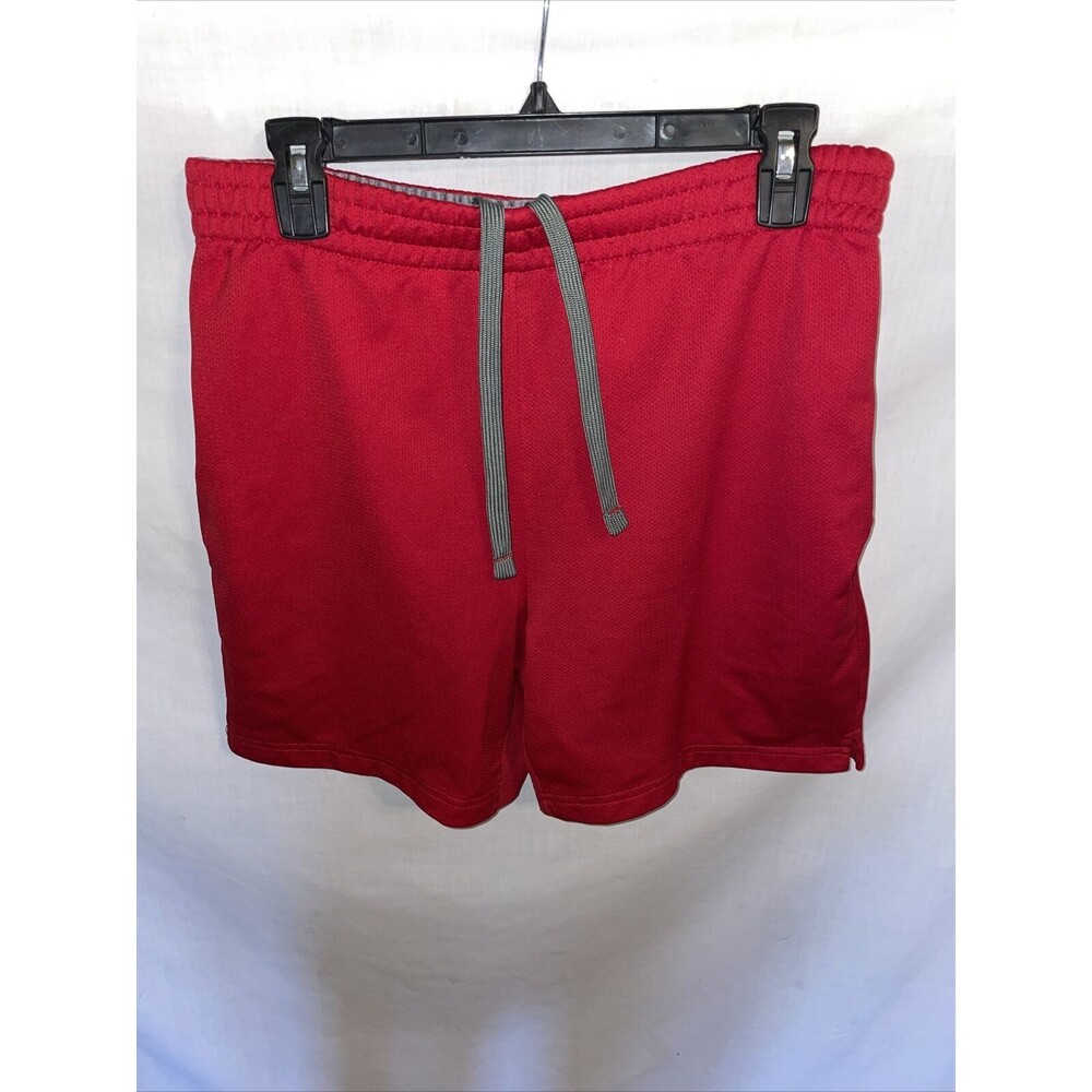 Athletic Works Athleisure Shorts Men’s Size Small Red Stretch Waist Drawstring